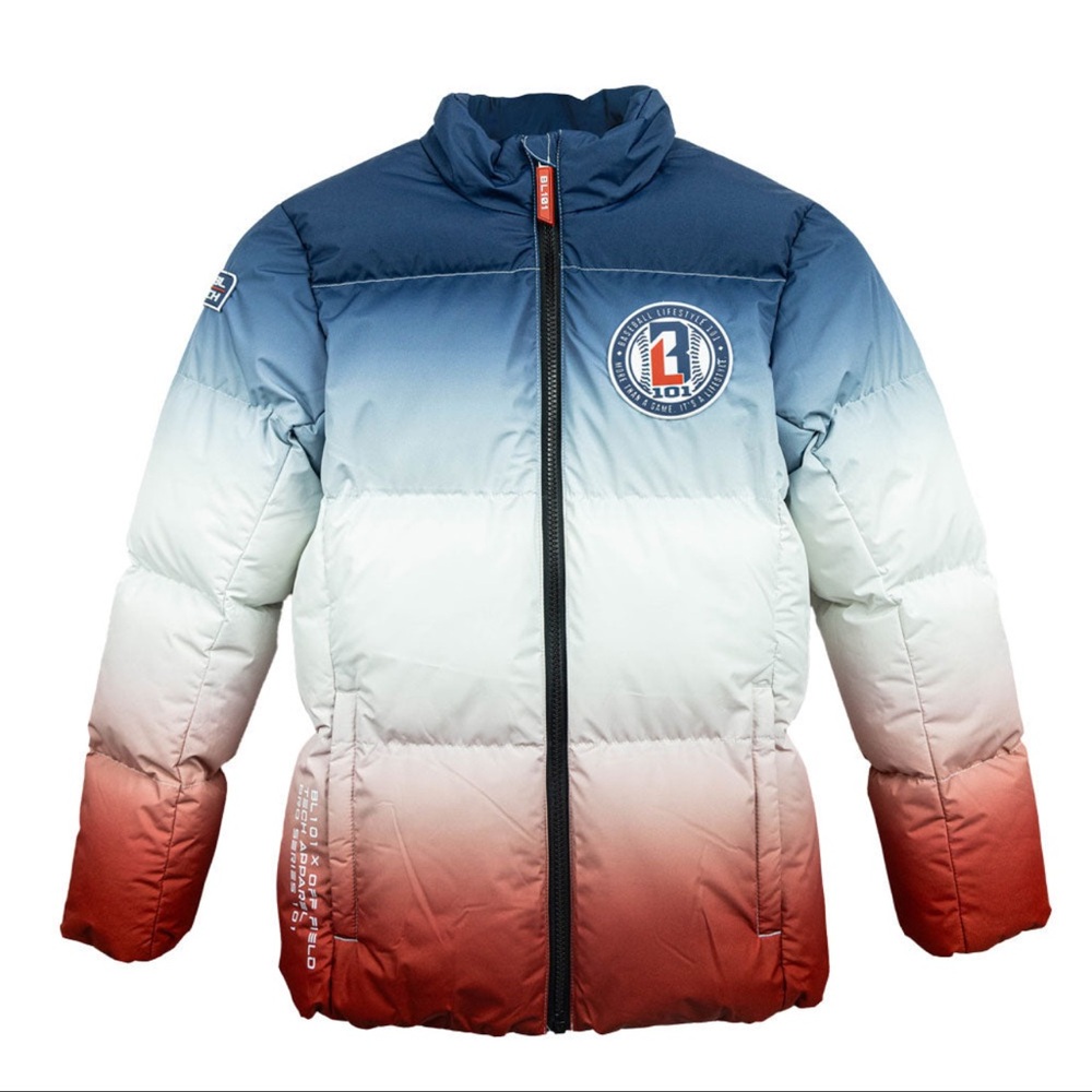 Baseball Lifestyle 101 Gradient Puffer Jacket Youth Medium NEW